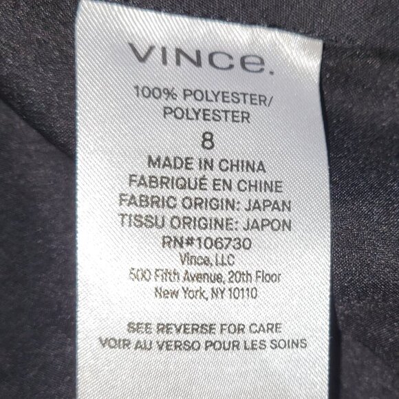 NWT Vince High Waist Straight Leg Pant Trouser Black Women's Size 8 - Picture 13 of 15